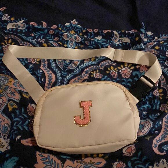 Chenille Letter Belt Bag With Adjustable Strap - Picture 1 of 3